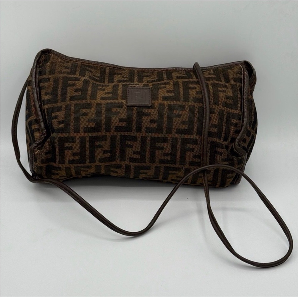 Fendi Black and Tan Monogram Bag